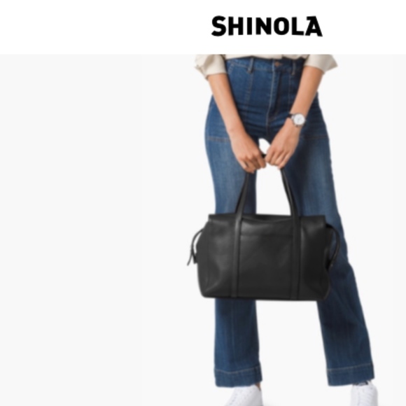 shinola zip shoulder tote
